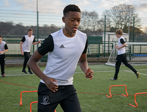 Students of LLS football training